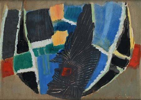 Enrico Paulucci (Genova 1901 - Torino 1999) Composizione astratta Firma in...