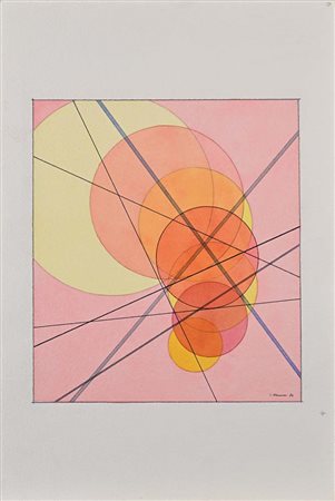 Luigi Veronesi (Milano 1908 - Milano 1998) Cerchi 1986 Firma e data in basso...