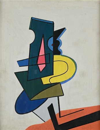 Antonio Marasco (Nicastro 1896 - Firenze 1975) Dipinto astratto su tela Firma...