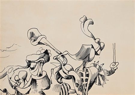 Kurt Seligmann (Basilea 1900 - New York 1962) Senza titolo Matita, pennarello...