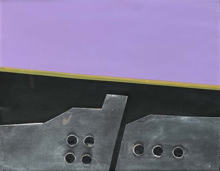 Bruno Mancinotti (Roma 1923 - Roma 1997) Città Metallica Monogramma in basso...