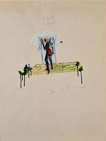 Mario Schifano (Homs 1934 - Roma 1998) Senza titolo Firma in basso "Schifano"...