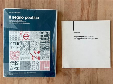 CATALOGHI AUTOGRAFATI (LUIGI VERONESI E POESIA VISIVA) - Lotto unico di 2 cataloghi