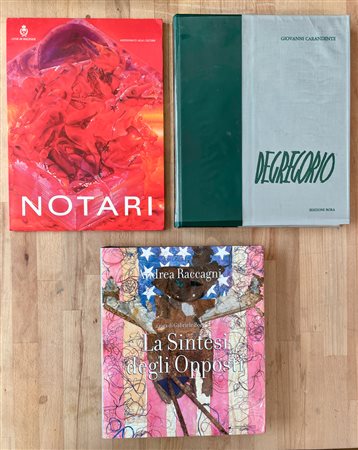 ANDREA RACCAGNI, ROMANO NOTARI E GIUSEPPE DEGREGORIO - Lotto unico di 3 cataloghi
