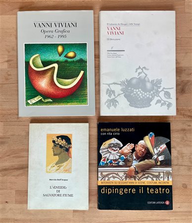 VANNI VIVIANI, SALVATORE FIUME E EMANUELE LUZZATI - Lotto unico di 4 cataloghi