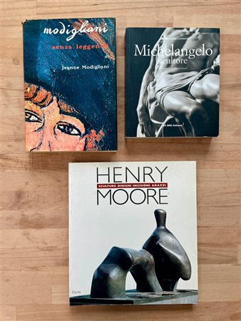 GRANDI MAESTRI (MOORE, MODIGLIANI E MICHELANGELO) - Lotto unico di 3 cataloghi