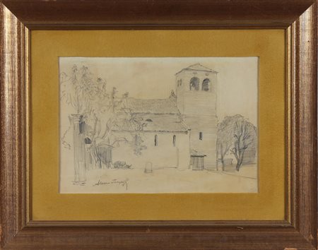 ISSUPOFF ALESSIO (1889 - 1957) Senza titolo. Matita su carta. Cm 46,00 x...