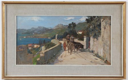 COMELLI DANTE (1880 - 1958) Senza titolo. Olio su tavola. Cm 51,50 x 27,50....