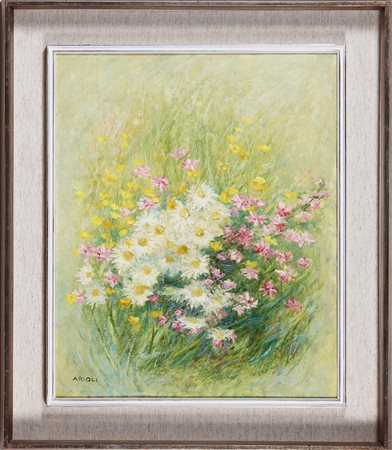 FIORAVANTI ARIOLI (1890 - 1980) Senza titolo. Olio su cartone telato. Cm...