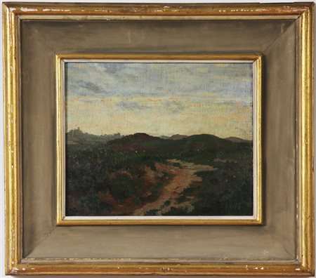 ZUCCARO GUIDO (1876 - 1944) Il castello di taviano dalle alture di Salvo....