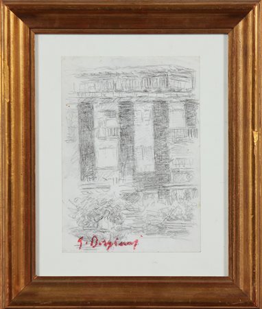 BORGIANNI GUIDO (1915 - 2011) Senza titolo. Matita su carta. Cm 15,00 x...