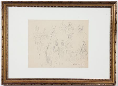 DUDOVICH MARCELLO (1878 - 1972) Studio per figure. Matita su carta. Cm 24,00...