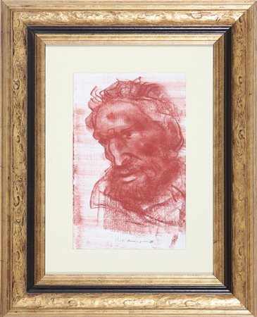 ANNIGONI PIETRO (1910 - 1988) Senza titolo. Sanguigna su carta . Cm 20,00 x...
