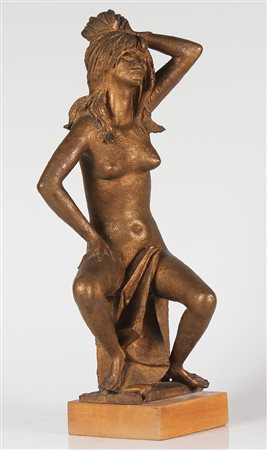 GUIDOTTI FERRUCCIO (1931 - 2012) Nudo di fanciulla. Bronzo. Cm 30,00 x 60,00...