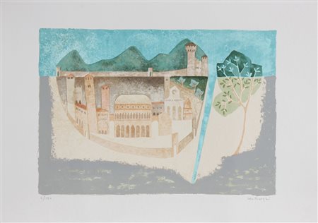 BORGHI LEO (n. 1937) Senza titolo. Serigrafia. Cm 75,00 x 52,00. Firma e...