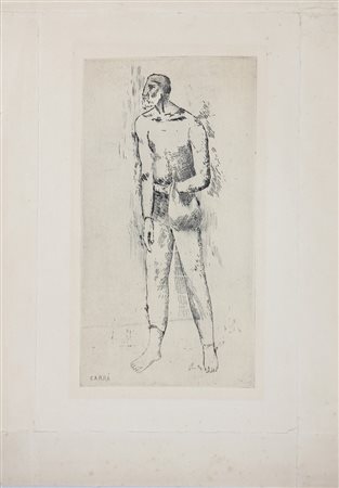 CARRA' CARLO (1881 - 1966) Senza titolo. Acquaforte. Cm 32,00 x 46,00. Firma...
