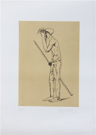 CARRA' CARLO (1881 - 1966) Senza titolo. Litografia. Cm 46,00 x 65,00....