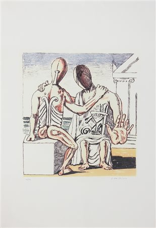 DE CHIRICO GIORGIO (1888 - 1978) Senza titolo. Litografia. Cm 50,00 x 70,00....