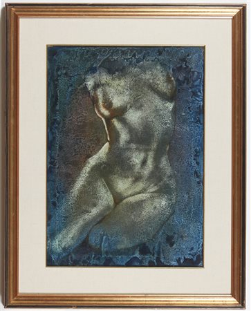 OREFICE GIORGIO (n. 1941) Senza titolo. Olio su tela . Cm 50,00 x 70,00....