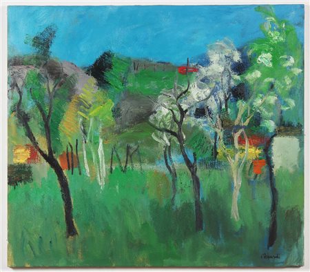 D'ACCARDI GIANRODOLFO (1906 - 1993) Collina d' oro. 1969. Olio su tela . Cm...