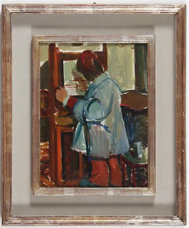 MUSITELLI GIULIO VITO (1901 - 1990) Senza titolo. 1971. Olio su tavola. Cm...