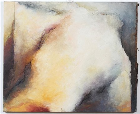 SCHIAVETTA BEPPE (n. 1949) Lapide futura. 1945. Tecnica mista su tela. Cm...