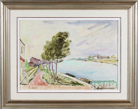 SEIBEZZI FIORAVANTE (1906 - 1975) Sena titolo. Olio su tela . Cm 70,00 x...