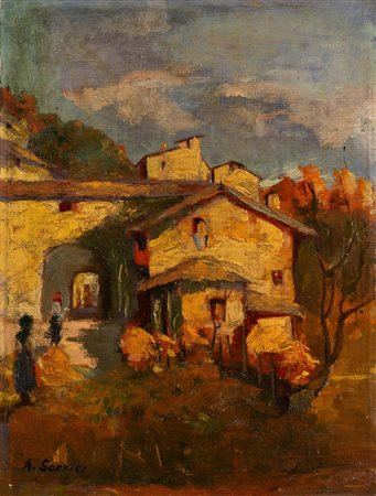 Ardengo Soffici (Rignano sull'Arno 1879 - Vittoria Apuana 1964), "Bozzetto", 1909.