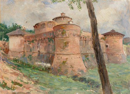 Fabio Fabbi (Bologna 1861 - Casalecchio di Reno 1945), attr. a, "La fortezza di Ravaldino", 1920.