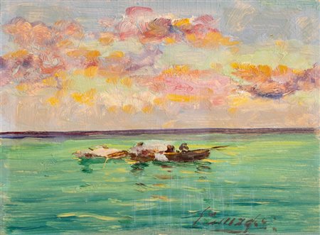 Giuliano Amadori (Bologna 1883 - 1972), "Tramonto sul Mare".