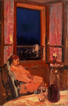 Lionello Balestrieri (Cetona 1872 – 1958), "Bozzetto per notte calda".
