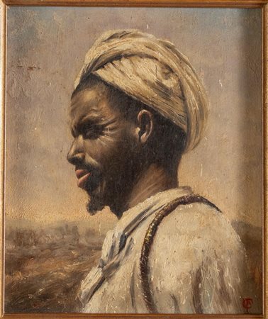Tranquillo Cremona (Pavia 1837 - Milano 1878), "Uomo africano".