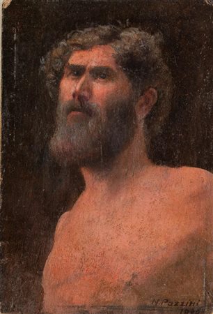 Norberto Pazzini (Verucchio 1856 – Ivi 1937), "Figura maschile", 1899.
