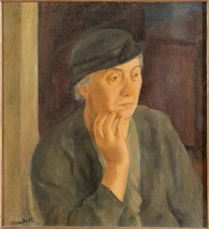 Pompilio Mandelli (Luzzara 1912 - Bologna 2006), "Ritratto della zia Aurora", 1938.