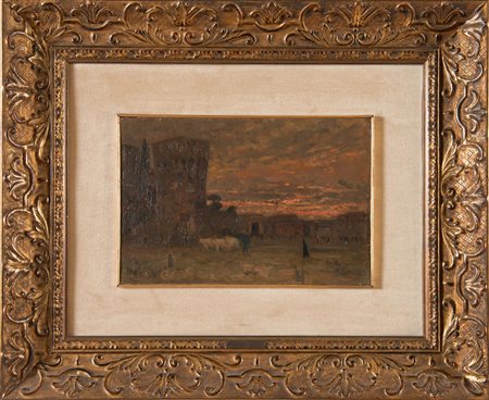 Beppe Ciardi (Venezia 1875 – Quinto di Treviso 1932), "Rocca di Lugo di Romagna", 1917/18.