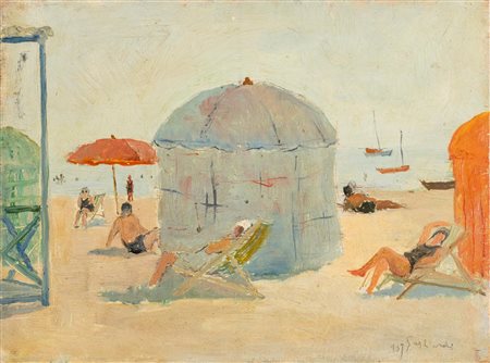 Giuseppe Gagliardi (Bologna 1902 – 2005), "Spiaggia", 1937.