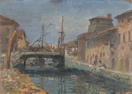 Giuseppe Casucci (Roccastrada 1877 – Mendoza 1964), "Viareggio, il canale".