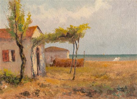 Loris Chiariotti (Comacchio 1909 - Ferrara 1977), "Motivo adriatico - studio", 1942.