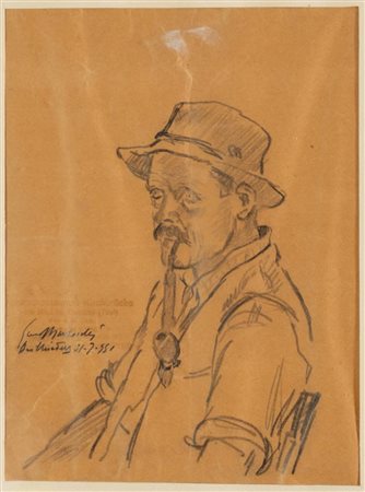 Gino Marzocchi (Molinella 1895 - Bologna 1891), "Ritratto", 1951.