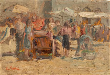 Gino Paolo Gori (Firenze 1911 – Firenze 1991), "Il mercato".