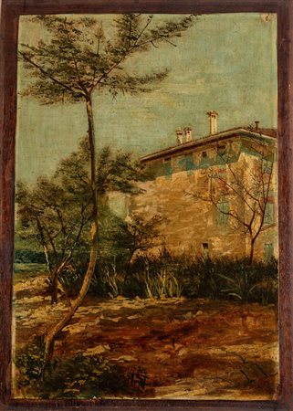 Niccolò Cannicci (Firenze 1846 – 1906), "La casa di campagna".