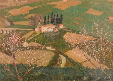 Bruno Burattini (Ancona 1889 - Bologna 1965), "Ciliegi in fiore", 1927.