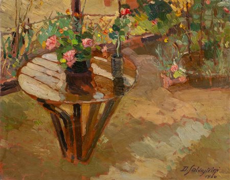 D. Salvestrini (XX sec.), "Tavolino rustico", 1950.