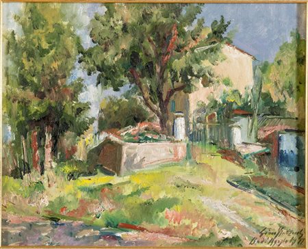 Gino Marzocchi (Molinella 1895 - Bologna 1981), "Paesaggio", 1977.