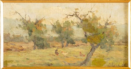 Antonio Sartini (Crespellano 1889 - Bazzano 1954), "Paesaggio".