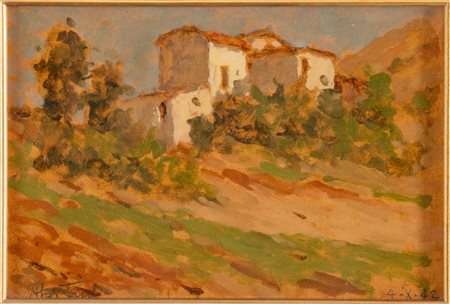Antonio Sartini (Crespellano 1889 – Bazzano 7 maggio 1954), "Paesaggio", 1942.