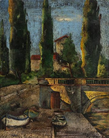 Ghigo Zanfrognini (S. Prospero 1913 - Modena 1995), "Darsena".
