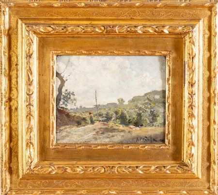 Attilio Pratella (Lugo 1856 - Napoli 1949), "Paesaggio".