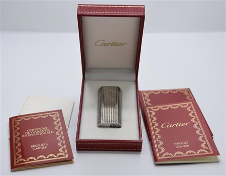 ACCENDINO CARTIER accendino Cartier placcato argento, numero di serie: E...
