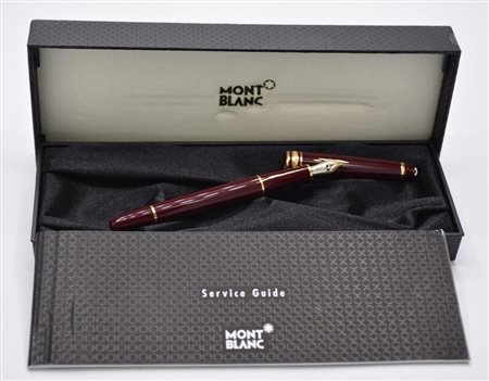 PENNA STILOGRAFICA MONTBLANC penna stilografica borgogna con pennino oro 14...